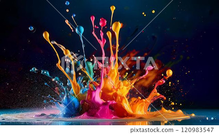 Abstract Splash Paint 120983547