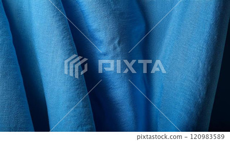 藍色摺痕布 藍色摺痕布 120983589