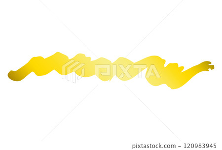 Hand-drawn wavy brush illustration, line, 1, gold Hand-drawn wavy brush illustration, line, 1, gold 120983945