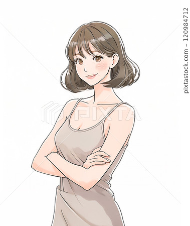 年輕女子美麗形像素材 年輕女子美麗形像素材 120984712