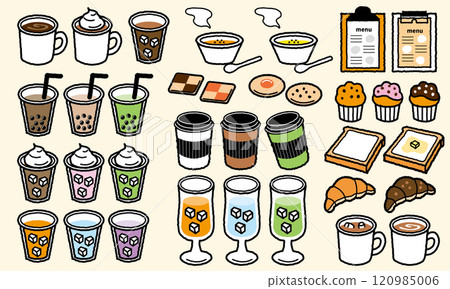 Handwritten cafe menu 120985006