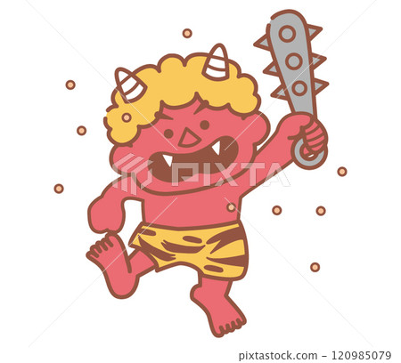 Red demon and gold stick Red demon and gold stick 120985079