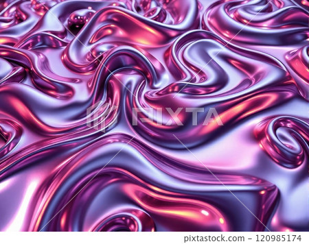 Fluid metallic textures in vibrant colors, featuring smooth swirls and abstract patterns for modern and creative designs Fluid metallic textures in vibrant colors, featuring smooth swirls and abstract patterns for modern and creative designs 120985174