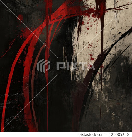 Collection of abstract red and black patterns with bold, dynamic designs, perfect for creative backgrounds and artistic projects 120985230