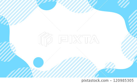 Light blue jagged striped fluid shape frame 16:9 120985305