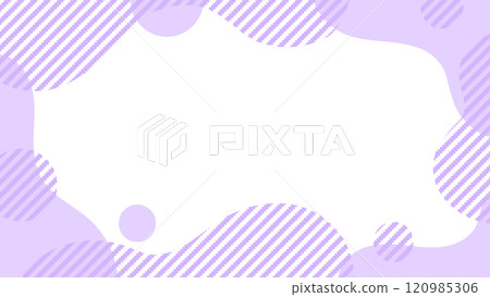 Light purple jagged striped fluid shape frame 16:9 120985306