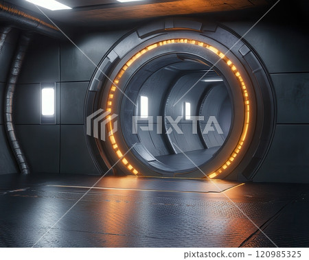 Collection of futuristic portal visuals with glowing neon lights, sci-fi aesthetics, and surreal atmospheres for creative projects Collection of futuristic portal visuals with glowing neon lights, sci-fi aesthetics, and surreal atmospheres for creative projects 120985325
