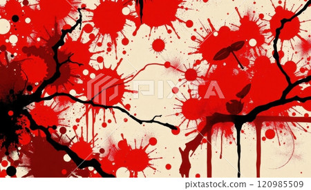 Collection of dramatic crime scene visuals with blood splatters, silhouettes, and eerie red tones for thriller or horror themes Collection of dramatic crime scene visuals with blood splatters, silhouettes, and eerie red tones for thriller or horror themes 120985509