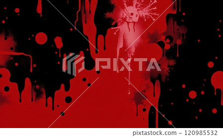 Collection of dramatic crime scene visuals with blood splatters, silhouettes, and eerie red tones for thriller or horror themes 120985532