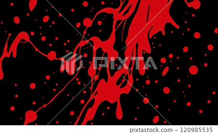 Collection of dramatic crime scene visuals with blood splatters, silhouettes, and eerie red tones for thriller or horror themes 120985535