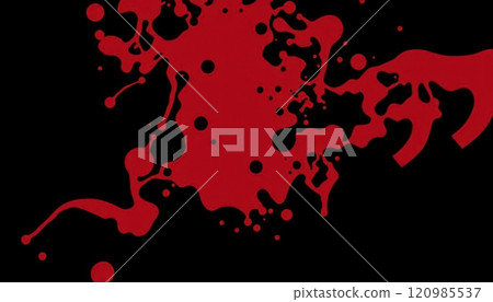Collection of dramatic crime scene visuals with blood splatters, silhouettes, and eerie red tones for thriller or horror themes 120985537