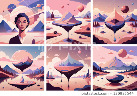 Modern amoeba-like blob shape in fluid, irregular abstract graphic design 120985544