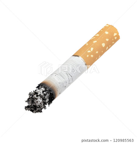 One burnt cigarette butt, a small trace of harm One burnt cigarette butt, a small trace of harm 120985563