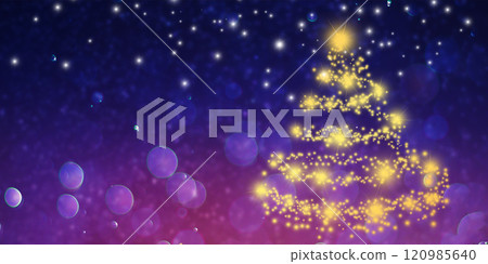 Background Golden Twilight Christmas Tree.Magical Holiday Glow. Starlit Christmas Night. Dreamy Festive Lights. Radiant Christmas in Purple Sky. Golden Sparkles of Christmas Night Background Golden Twilight Christmas Tree.Magical Holiday Glow. Starlit Christmas Night. Dreamy Festive Lights. Radiant Christmas in Purple Sky. Golden Sparkles of Christmas Night 120985640