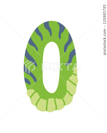 Dinosaur alphabet symbol. Letter O of English alphabet shaped as dino. Children colorful cartoon funny fictional character ABC. Vector flat icon isolated on white background Dinosaur alphabet symbol. Letter O of English alphabet shaped as dino. Children colorful cartoon funny fictional character ABC. Vector flat icon isolated on white background 120985785