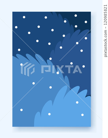 Winter background for social media. Abstract winter banner with falling snowflakes. Vector design of winter season elements for greeting card or post advertising template 120985821