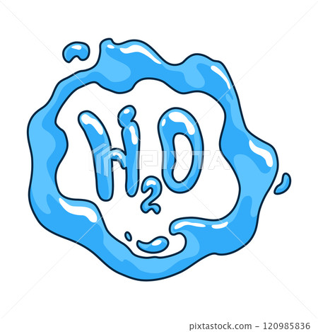 Water drop cartoon character, face emotion. Water character expression vector illustration. Save water. Sweat isolated emoticon icon 120985836