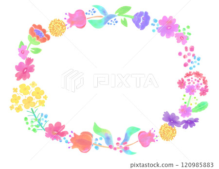 柔和的色調花框(向量) 柔和的色調花框(向量) 120985883