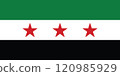 Syrian flag. Flag of Syria.  120985929