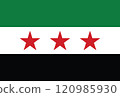 Syrian flag. Flag of Syria.  120985930