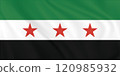 Syrian flag. Flag of Syria.  120985932