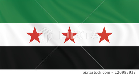 Syrian flag. Flag of Syria.  120985932