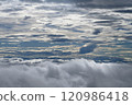 Hakuba Happoone in the Hakuba area of Nagano Prefecture, the middle slopes of Mt. Karamatsu in the Northern Alps, and the sea of clouds at Happoike Pond 120986418