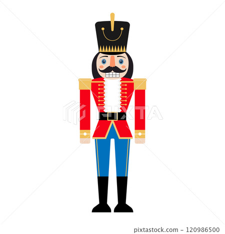 Christmas Nutcracker in a red suit. 120986500