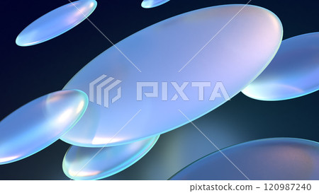 3D illustration of a colorful group of lenses 3D illustration of a colorful group of lenses 120987240