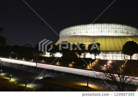 熊本體育公園夜景 熊本體育公園夜景 120987385