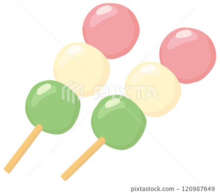 三色團子彈簧素材向量 120987649