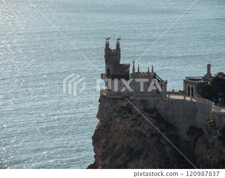 Castle on a cliff. Crimea. 120987837