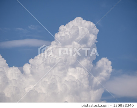 Beautiful various forms clouds in the high sky 120988340