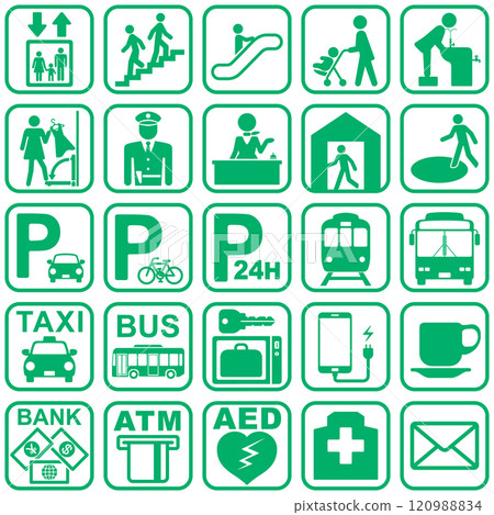 Public facility sign set Public facility sign set 120988834