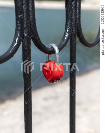 Heart shaped castle in the oath of the newlyweds in loyalty and love 120988905