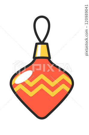 Christmas tree vintage ornament bauble Christmas tree vintage ornament bauble 120989041