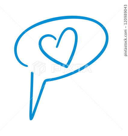 Love heart symbol speech bubble 120989043