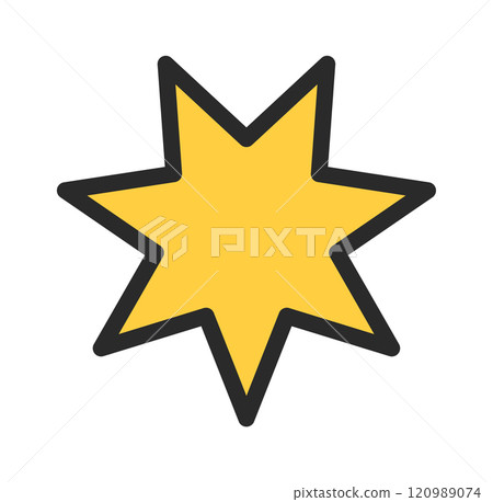 Decorative Christmas magical glistering star Decorative Christmas magical glistering star 120989074