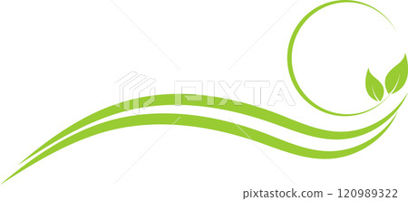 leaves, plant, organic, wellness, gardener, logo, background 120989322