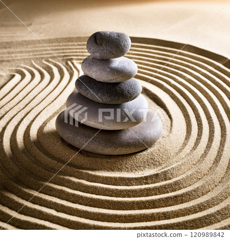 Zen Rock Garden Serenity 120989842