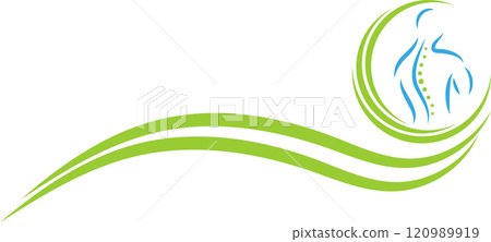 orthopedics, physiotherapy, spine, massage, logo, background 120989919