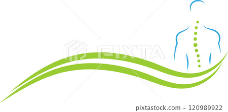 orthopedics, physiotherapy, spine, massage, logo, background 120989922