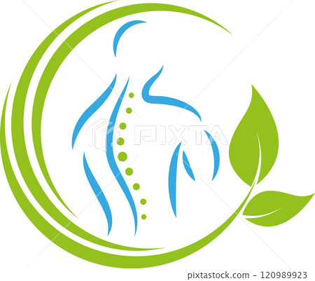 orthopedics, physiotherapy, spine, massage, logo, background 120989923