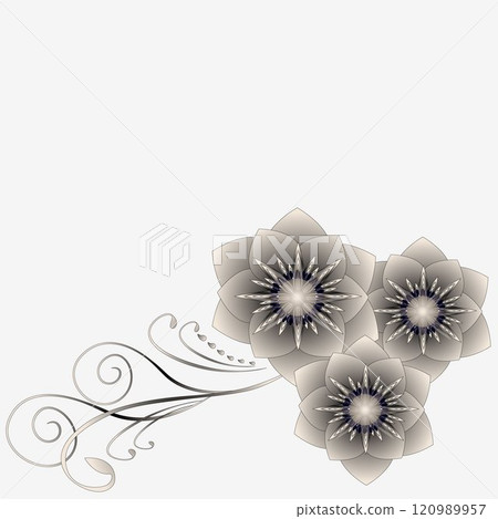 Floral background with abstract flowers on a white background. Floral background with abstract flowers on a white background. 120989957