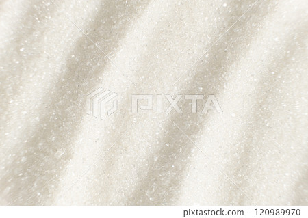 White crystalline sugar texture, culinary creative background, space for text. 120989970