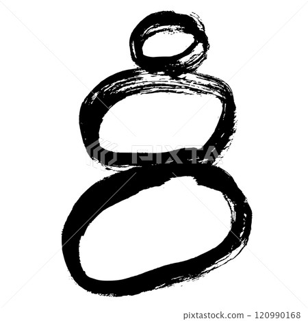 Zen Stones Dry Brush Grunge Pattern. Zen Stones Dry Brush Grunge Pattern. 120990168