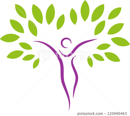 woman, person, tree, plant, alternative practitioner, gynecologist, logo, background 120990463