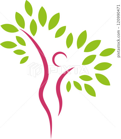 woman, person, tree, plant, alternative practitioner, gynecologist, logo, background 120990471