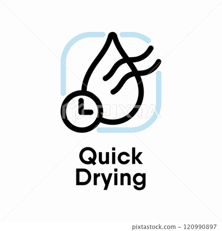 Quick Drying vector information sign 120990897
