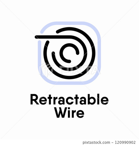 Retractable Wire vector information sign Retractable Wire vector information sign 120990902